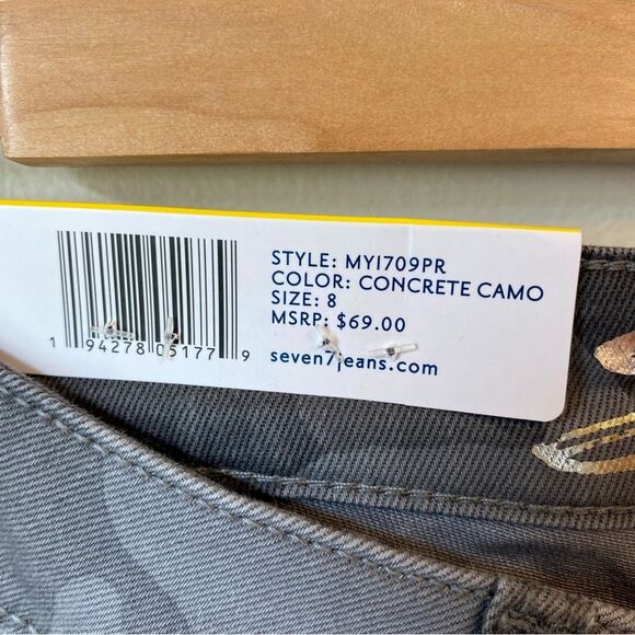 SEVEN7 Pants Utility Ankle Skinny Soft Touch Twill Gray Concrete Camo 8 NWT - Picture 7 of 9